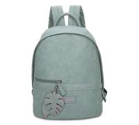 Fritzi aus Preussen Fritzi07 Hoja Leaf Mochila Mujer Cuero Sintético con Cremallera Bolsillo Frontal Correas Ajustables y Asa para Uso Diario Trabajo Ocio Viajes Ciudad Universidad 14 L Verde
