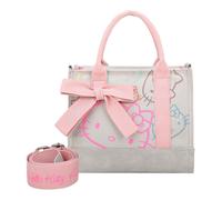 Fritzi x Hello Kitty Izzy09 Limited Outline Canvas Pale Cat Crossbody Mujer Bolso Bandolera Lona Algodón Cremallera Bolsillo Interior Compartimento Abierto Correa Viajes Ocio 21 x 26 x 9 cm, Beige