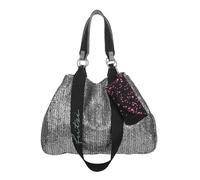 Fritzi aus Prußen Izzy Medium Limited Painted Straw Shopper Silver Black