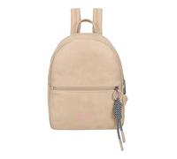 Fritzi Backpack Lou Beige Mujer Mochila Piel Sintética Cremallera Bolsillo Interior Compartimentos Mochila Urbana Bolso Ligera Uso Diario Ocio Viajes Escuela Trabajo 25 x 29 x 10 cm, Beige