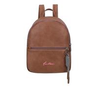 Fritzi Backpack Lou Brown Mujer Mochila Piel Sintética Cremallera Bolsillo Interior Compartimentos Mochila Urbana Bolso Ligera Uso Diario Ocio Viajes Escuela Trabajo 25 x 29 x 10 cm, Marrón