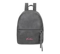 Fritzi Backpack Lou Grey Mujer Mochila Piel Sintética Cremallera Bolsillo Interior Compartimentos Mochila Urbana Bolso Ligera Uso Diario Ocio Viajes Escuela Trabajo 25 x 29 x 10 cm, Gris