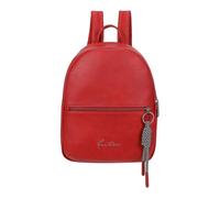 Fritzi Backpack Lou Red Mujer Mochila Piel Sintética Cremallera Bolsillo Interior Compartimentos Mochila Urbana Bolso Ligera Uso Diario Ocio Viajes Escuela Trabajo 25 x 29 x 10 cm, Rojo