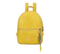Fritzi Backpack Lou Yellow Mujer Mochila Piel Sintética Cremallera Bolsillo Interior Compartimentos Mochila Urbana Bolso Ligera Uso Diario Ocio Viajes Escuela Trabajo 25 x 29 x 10 cm, Amarillo