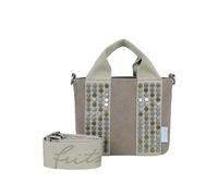Fritzi Bini Limited Rivet bolso bandolera mujer bolso crossbody ocio uso diario cremallera piel sintética bolso moderno ligero 15.5 x 20 x 7 cm, Marrón