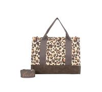 Fritzi bolso hombro mujer bolso bandolera canvas ocio uso diario cremallera algodón tote bag moderna 29.5 x 14 x 40 cm, Camel
