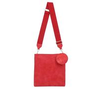 Fritzi Brigitte X Fritzi Ronja Red polipiel bolso mujer crossbody bolso hombro bolso bandolera uso diario ciudad viajes cierre cremallera correa ajustable desmontable 14 x 27 x 8 cm, Rojo