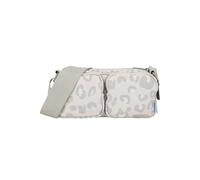 Fritzi Donny Cross Long Leo Sand Bolso Crossbody para Mujer de Lona Vegana y Mezcla de Algodón Estampado Leopardo con 2 Compartimentos con Cremallera 12 x 26 x 9 cm, Beige Leo