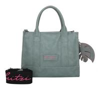 Fritzi Eco Square Leaf bolso crossbody mujer textil sintético bolso hombro bolso mano ocio uso diario cierre cremallera correa ajustable 21 x 26 x 9 cm, Verde