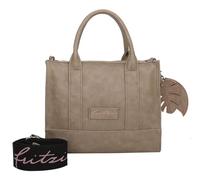 Fritzi Eco Square Mud bolso crossbody mujer textil sintético bolso hombro bolso mano uso diario viajes cierre cremallera correa ajustable 21 x 26 x 9 cm, Marrón