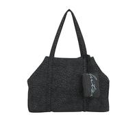 Fritzi Ella Shopper Soft Black Bolso Mujer Piel Sintética Vegana Shopper Bandolera y Bolso Hombro Diseño Efecto Piel Estructurada Festival Ciudad Viajes Ocio 29 x 44 x 16 cm, Negro