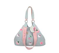 Fritzi Hello Kitty Izzy Medium Limited Sticker Mujer Shopper Lona Mezcla Algodón Botón Presión Bolso Hombro Bandolera Aplique Bolsillo Cremallera Uso Diario Ocio Viajes 30 x 43 x 16 cm, Azul