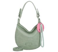 Fritzi Hobo Vintage Sage bolso mujer hobo piel sintética bolso hombro bolso shopper cierre cremallera ciudad festival viaje ocio diario colgante desmontable 31 x 33 x 10 cm, Verde Salvia