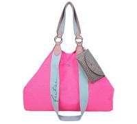 Fritzi Izzy Canvas Neon Pink Shopper Bolso Shopper Grande de Algodón Mujer Tote Vegano con Funda Gafas Desmontable para Playa Ciudad Festival Mar 36 x 50 x 16 cm, Rosa Neón