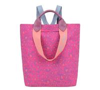 Fritzi Ju Leo - Mochila de nailon para mujer, mochila para festival, ciudad, vegana, leoprint, ultraligera, ajustable, 38 x 30 x 17 cm, color rosa, verde, morado, beige, Rosa.