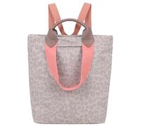 Fritzi Ju Leo - Mochila de nailon para mujer, mochila para festival, ciudad, vegana, leoprint, ultraligera, ajustable, 38 x 30 x 17 cm, color rosa, verde, morado, beige, beige