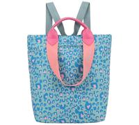Fritzi Ju Leo mochila mujer nylon vegano backpack estampado leopardo ultraligero correas ajustables mochila ciudad festival viaje ocio 38 x 30 x 17 cm - Rosa, Verde, Lila, Beige