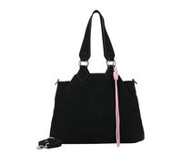 Fritzi Maia Jacky Black bolso shopper mujer cuero vegano bolso hombro bolso oficina ciudad uso diario cierre cremallera correa ajustable extraíble 40,5 x 29 x 15,5 cm, Negro