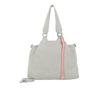 Fritzi Maia Jacky Warm Stone bolso hombro mujer cuero vegano bolso ciudad uso diario cierre cremallera correa ajustable extraíble 40,5 x 29 x 15,5 cm, Gris