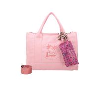 Fritzi Malibu Denim Limited Barbie Tote Bag Sweet Rose bolso mujer denim reciclado bolso hombro bolso mano viajes compras ciudad cierre cremallera bolsillo interior 29,5 x 40 x 14 cm, Rosa