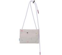 Fritzi ME Limited Embro Bloom Bolso Bandolera Mujer Porta Móvil de Nailon Bolso Cruzado Ligero con Cremallera y Correa Ajustable Bordado Floral para Uso Diario Viajes Ocio 1 L - Beige, Verde