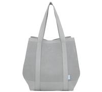 Fritzi Meshy Shopper Light Stone bolso mujer poliéster vegano bolso shopper grande bolso hombro efecto mesh cierre botón verano festival ciudad viaje ocio 34 x 44 x 18 cm, Gris