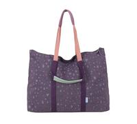 Fritzi My Shopper Leo Plumy bolso mujer nylon vegano bolso shopper grande bolso hombro estampado leopardo ultraligero cierre cremallera festival ciudad viaje ocio 31 x 42,5 x 22,5 cm, Lila