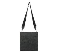 Fritzi Ronja Cross Vintage Black Idol Bolso Bandolera de Ecopiel Mujer Crossbody Finitura Vintage para Festivales y Ciudad Vegano Bolso de Mano Pequeño 15 x 29 x 3 cm, Negro