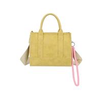 Fritzi SquareN Vintage Light Curry bolso bandolera mujer piel sintética vegana bolso crossbody bolso hombro estilo vintage colgante desmontable 20,5 x 26 x 11 cm, Curry