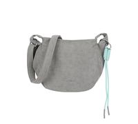 Fritzi Sue02 Suede Jacky Soft Dark Anthra Bolso Bandolera de Ecopiel Mujer Crossbody para Festivales y Ciudad Vegana Efecto Ante con Colgante de Cordón 22 x 23 x 9,5 cm, Antracita