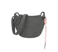 Fritzi Sue02 Suede Jacky Soft Espresso Bolso Bandolera de Ecopiel Mujer Crossbody para Festivales y Ciudad Vegana Efecto Ante con Colgante de Cordón 22 x 23 x 9,5 cm, Marrón Espresso