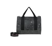 Fritzi Tote Bag Limited Full of Stars Bolso Shopper de Ecopiel Mujer con Correa Bolso Tote Bolso Grande Vegano con Estrellitas 40 x 29,5 x 14 cm, Antracita