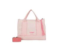Fritzi Tote Bag Limited Washed Denim Shopper Mujer Bolso Hombro Lona Algodón Cremallera Bolsillo Interior Correa Ajustable Desmontable Trabajo Viajes Ocio 29,5 x 40 x 14 cm - Rosa, Lila, Azul