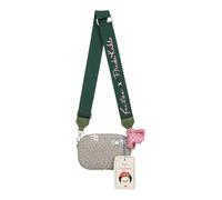 Fritzi x Frida Kahlo Easy Go Jungle Cross bolso bandolera mujer mini bolso casual bolso ciudad bolso diario festival bolso moderno cremallera canvas 12 x 19.5 x 7.5 cm, Verde