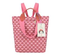 Fritzi x Frida Kahlo Ju Limited Geo Mochila Mujer Lona Mochila Casual Cremallera Bolsillo Interior Correas Ajustables Asa Corta Viajes Ocio 34 x 50 x 18,5 cm, Rosa