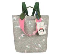 Fritzi x Frida Kahlo Ju Limited Jungle Mochila Mujer Lona Mochila Casual Cremallera Bolsillo Interior Correas Ajustables Asa Corta Viajes Ocio 34 x 50 x 18,5 cm, Verde Oliva