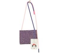 Fritzi x Frida Kahlo ME Limited Lady Bolso Cruzado Mujer Bandolera Lona Algodón Cremallera Bolsillo Interior Correa Ajustable Uso Diario Viajes Ocio 17,5 x 24 x 1 cm, Morado