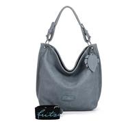 Fritzi01 Eco Sky Hobo Mujer Bolso Hombro Bolso Mano Bandolera Bolso Casual Cremallera Bolsillo Interior Compartimentos Uso Diario Trabajo Viajes Ocio 28 x 34 x 12 cm, Sky