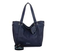 Fritzi02 Eco Blue polipiel bolso mujer shopper bolso hombro grande viajes ocio ciudad cierre cremallera compartimentos interiores correa ajustable ligera moderna 33.5 x 54 x 12.5 cm, Azul