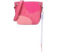 Fritzi03 Limited Happy Flocked Jive Soft Berry Bolso Bandolera de Ecopiel Mujer Crossbody para Festivales y Ciudad Vegano con Smile en Terciopelo Flocked 22,5 x 20,5 x 8,5 cm, Rosa