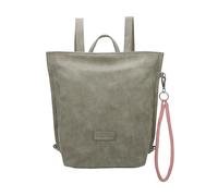 Fritzi33N - Mochila vintage de piel sintética para mujer, diseño festival, ciudad, vegano, colgante vintage, 35,5 x 25 x 10 cm, color negro, rosa, marrón, verde, gris, rosa, azul, Moss., De tamaño