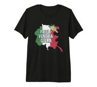 Friuli Venezia Giulia Italia Retro Región Mapa Vintage Camiseta Premium