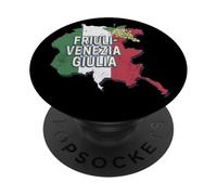 Friuli Venezia Giulia Italia Retro Región Mapa Vintage PopSockets PopGrip Adhesivo