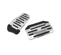 Frizione Auto Pedale Frizione Juego Cubiertas Pedales Aluminio Para Coche Cubiertas Pie Acelerador Para Rojo Plateado Y Azul Interior Coche. Copripedali(Automatic Silver Set)