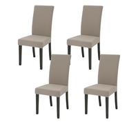 FRKOKRFA Juego de 4 fundas elásticas para sillas de comedor, extraíbles y lavables, modernas, elásticas para casa, hotel, banquete, decoración de fiestas y bodas (caqui)