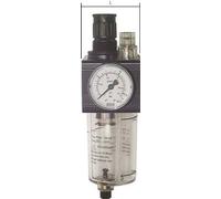 FRL G1/4'' 1400l/min 0.5-10.0bar/7-145psi Manual Polycarbonate Combo 1