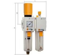 FRL G1/4'' 800l/min 0.5-9.0bar/7-130psi Manual Plástico EMC 2A