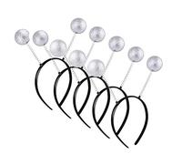 FRLUYNG 5 diademas con bolas de purpurina para el pelo, con antenas, bolas de fantasía, para cosplay, Halloween, juego de rol, regalo de Sliber, M