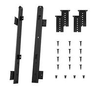 FRMSAET Heavy Duty 306/356/406/456 mm Espesor Construcción de acero Rodamiento de bolas Teclado Guías para cajones Accesorios para bandejas Armario Muebles Herrajes Rieles. (456 mm, Negro)