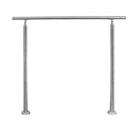 Froadp 100cm Pasamanos de Acero Inoxidable con 2 Postes Juego de Barandilla de Seguridad para Interiores y Exteriores Parapeto Balaustradas para Escaleras para Balcón Patio (0 Travesaños)